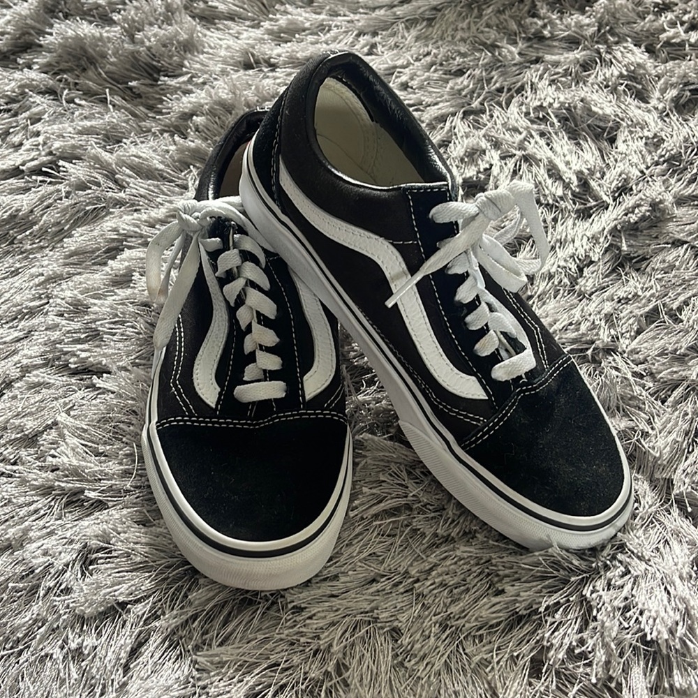 Womens Black and White Old Skool Vans